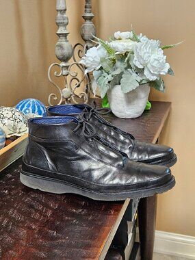 Bruno Magli Men's Mauro Leather Ankle Boots, Black, Sz 13